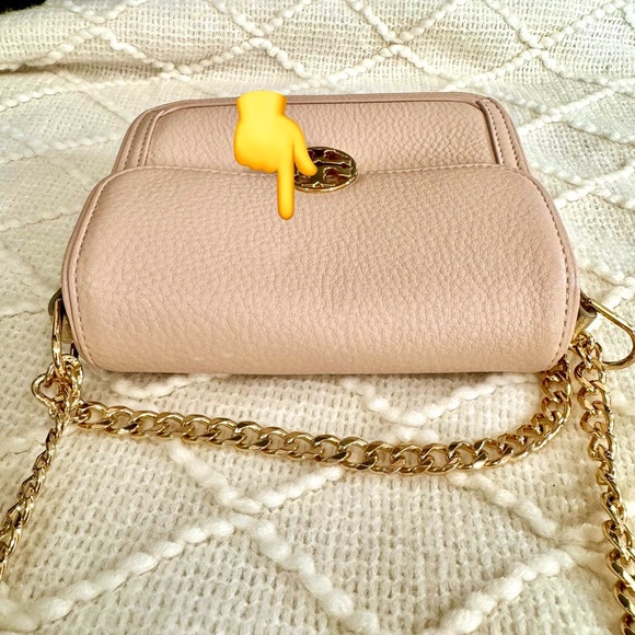 Tory Burch - Light Oak And Spark Gold - Duet Leather Shoulder Bag - Picture 15 of 16